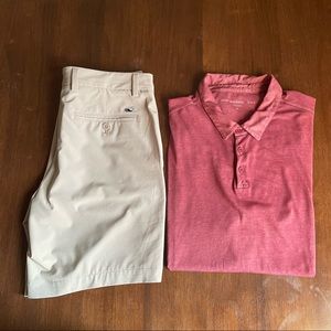 John Varvatos Red Polo Shirt Size XL